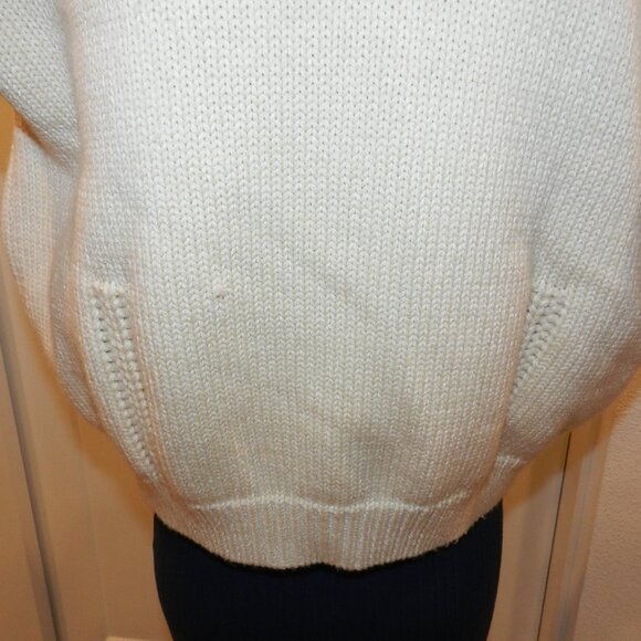 Demylee New York Peyton Wool Cotton Blend Knit Ivory Cream Cardigan Sweater XS - Picture 10 of 15